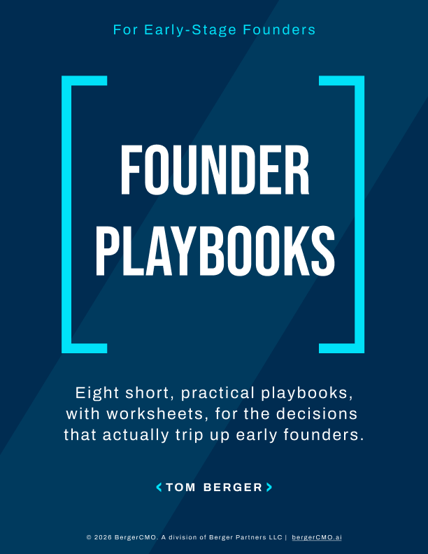 Founder Playbooks by Tom Berger — eight short, practical playbooks for early-stage founders